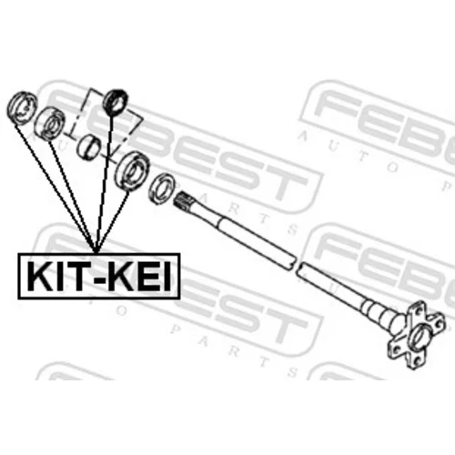 Ložisko hnacieho hriadeľa KIT-KEI /FEBEST/ - obr. 1