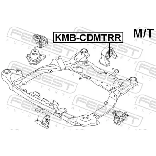 Uloženie motora KMB-CDMTRR /FEBEST/ - obr. 1