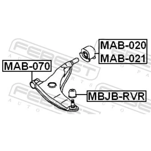 Uloženie riadenia MAB-070 /FEBEST/ - obr. 1