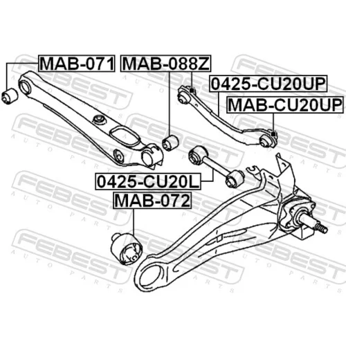 Uloženie riadenia MAB-CU20UP /FEBEST/ - obr. 1