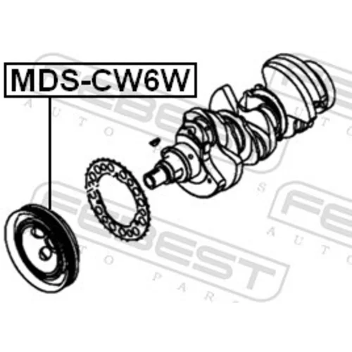 Remenica kľukového hriadeľa MDS-CW6W /FEBEST/ - obr. 1