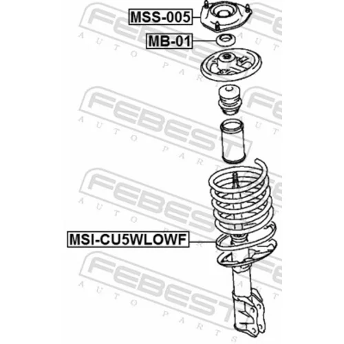 Tanier pružiny MSI-CU5WLOWF /FEBEST/ - obr. 1