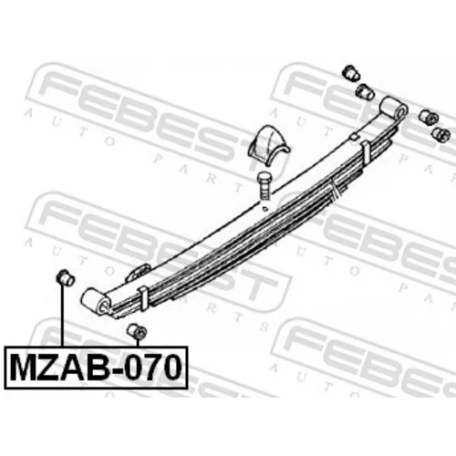 Ložiskové puzdro listovej pružiny MZAB-070 /FEBEST/ - obr. 1