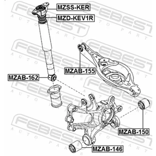 Puzdro, tlmič MZAB-162 /FEBEST/ - obr. 1