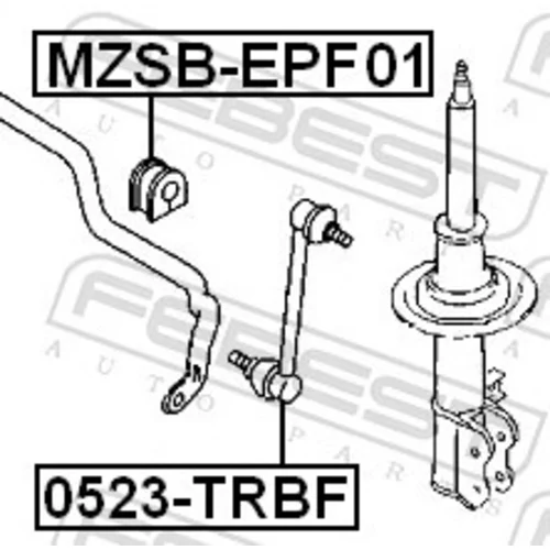 Uloženie priečneho stabilizátora MZSB-EPF01 /FEBEST/ - obr. 1