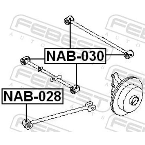 Uloženie riadenia NAB-028 /FEBEST/ - obr. 1