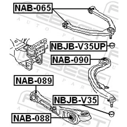 Uloženie riadenia NAB-088 /FEBEST/ - obr. 1