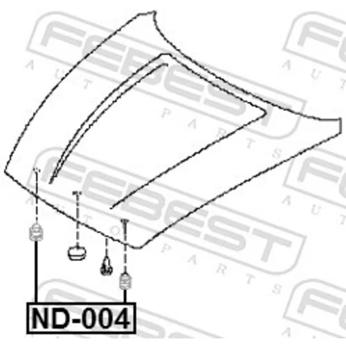 Doraz kapoty motora ND-004 /FEBEST/ - obr. 1