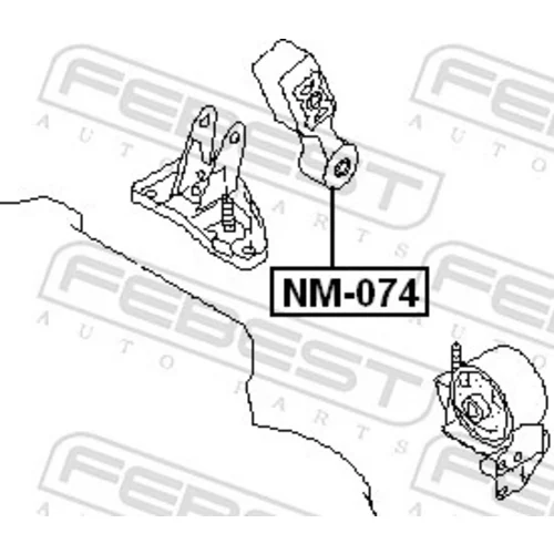 Uloženie motora NM-074 /FEBEST/ - obr. 1