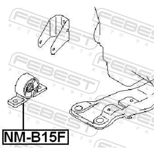 Uloženie motora NM-B15F /FEBEST/ - obr. 1