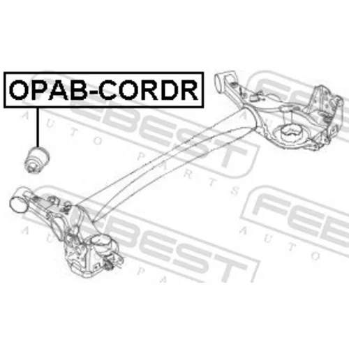Uloženie tela nápravy OPAB-CORDR /FEBEST/ - obr. 1