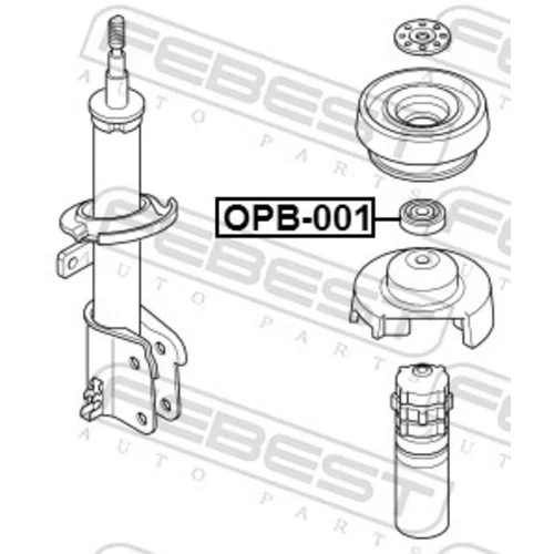 Valivé ložisko uloženia tlmiča OPB-001 /FEBEST/ - obr. 1