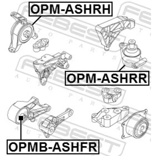 Uloženie motora OPM-ASHRH /FEBEST/ - obr. 1