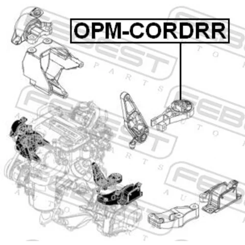 Uloženie motora OPM-CORDRR /FEBEST/ - obr. 1