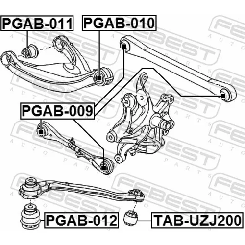 Uloženie riadenia PGAB-010 /FEBEST/ - obr. 1