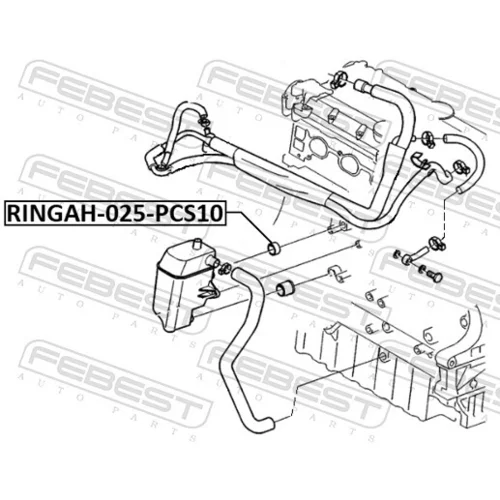 Sada tesnení, EGR-System RINGAH-025-PCS10 /FEBEST/ - obr. 1
