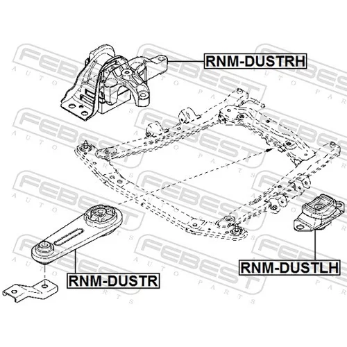 Uloženie manuálnej prevodovky RNM-DUSTLH /FEBEST/ - obr. 1