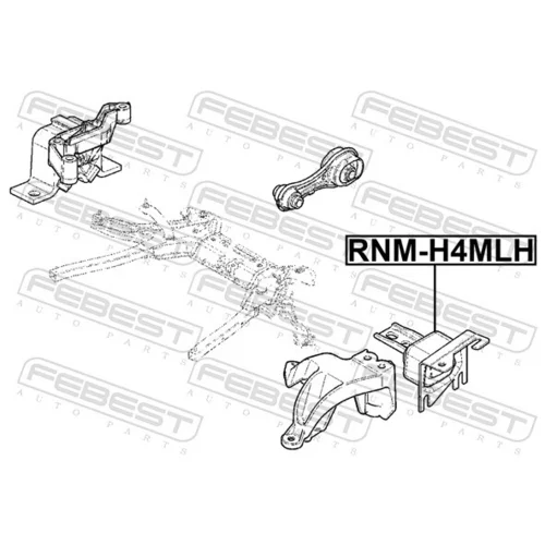 Uloženie manuálnej prevodovky RNM-H4MLH /FEBEST/ - obr. 1