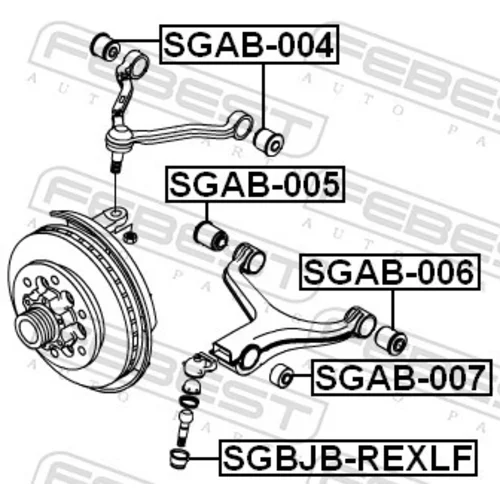 Uloženie riadenia SGAB-006 /FEBEST/ - obr. 1