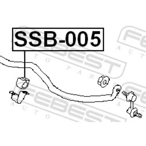 Uloženie priečneho stabilizátora SSB-005 /FEBEST/ - obr. 1