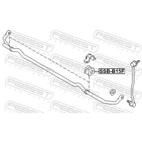 Uloženie priečneho stabilizátora SSB-B15F /FEBEST/ - obr. 1