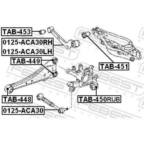 Uloženie riadenia TAB-450RUB /FEBEST/ - obr. 1
