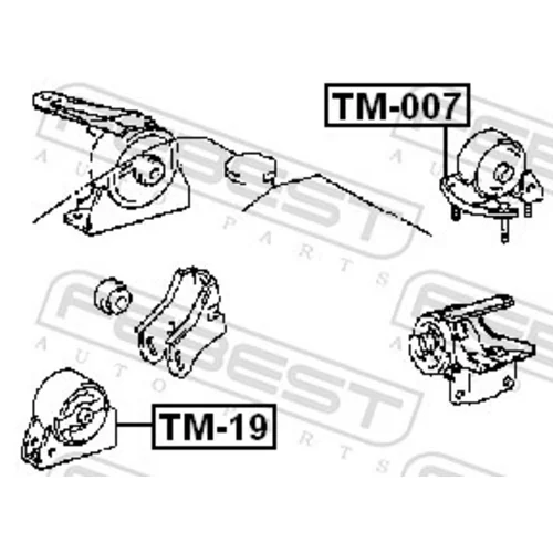 Uloženie motora TM-007 /FEBEST/ - obr. 1