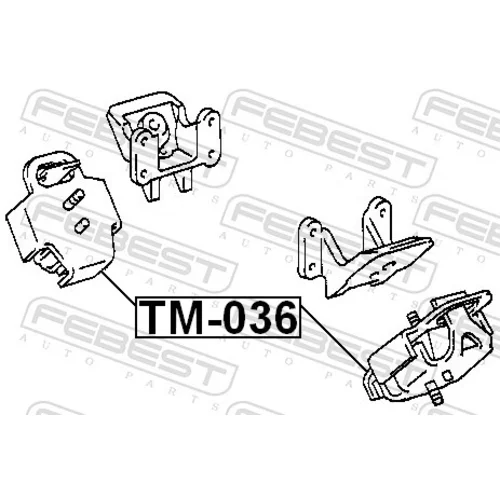 Uloženie motora TM-036 /FEBEST/ - obr. 1
