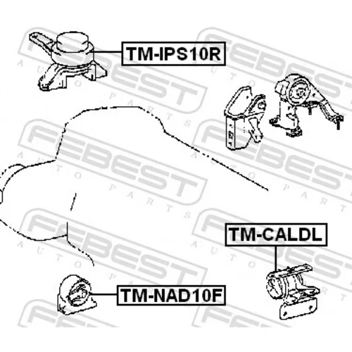 Uloženie motora TM-NAD10F /FEBEST/ - obr. 1