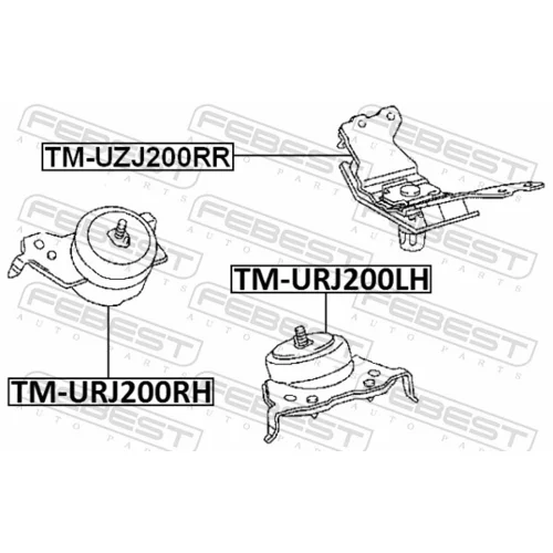 Uloženie motora TM-URJ200RH /FEBEST/ - obr. 1