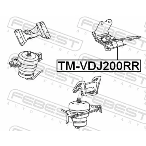 Uloženie motora TM-VDJ200RR /FEBEST/ - obr. 1