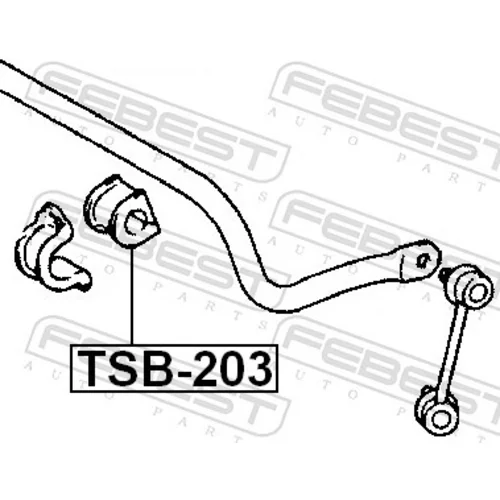 Uloženie priečneho stabilizátora TSB-203 /FEBEST/ - obr. 1