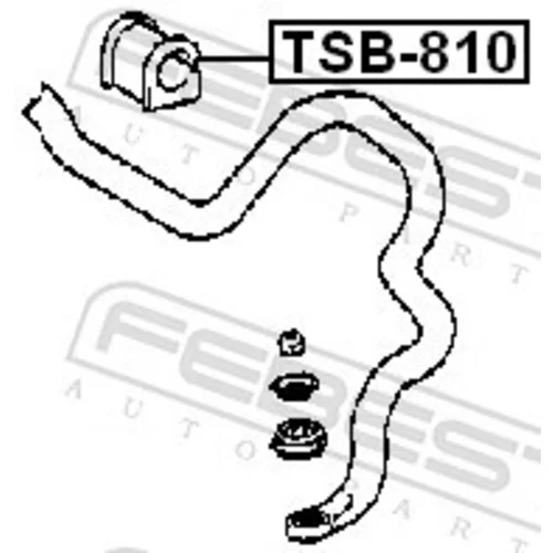 Uloženie priečneho stabilizátora TSB-810 /FEBEST/ - obr. 1