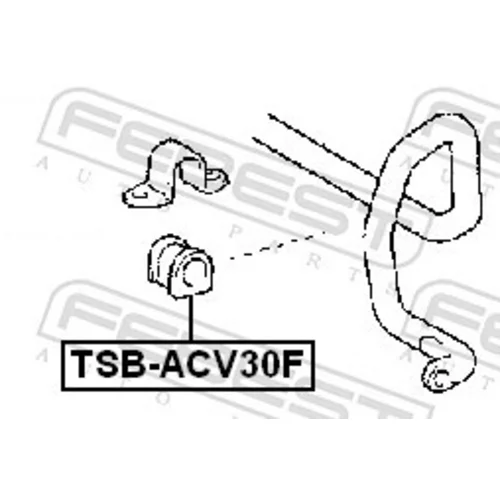 Uloženie priečneho stabilizátora TSB-ACV30F /FEBEST/ - obr. 1