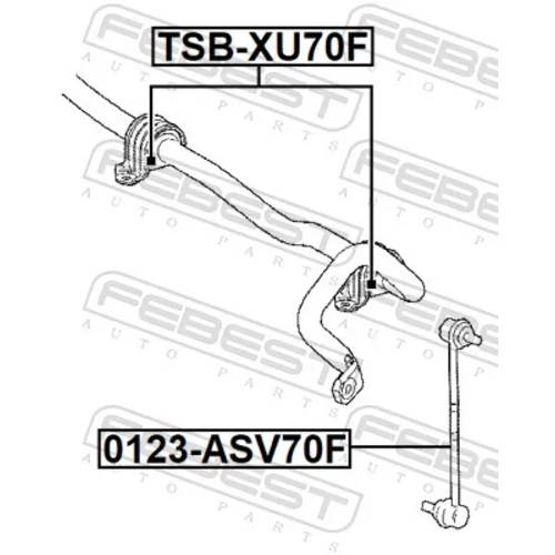 Uloženie priečneho stabilizátora TSB-XU70F /FEBEST/ - obr. 1