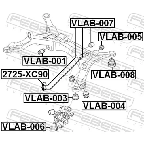 Uloženie riadenia VLAB-006 /FEBEST/ - obr. 1