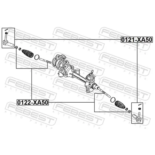 Axiálny čap tiahla riadenia 0122-XA50 /FEBEST/ - obr. 1