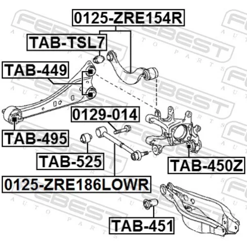 Rameno zavesenia kolies 0125-ZRE186LOWR /FEBEST/ - obr. 1