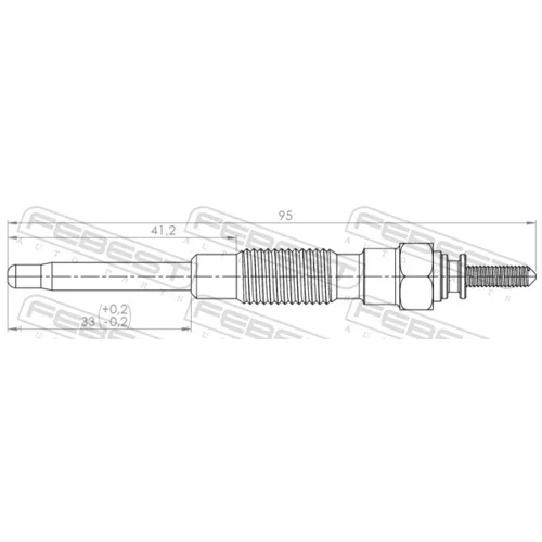 Žeraviaca sviečka 01642-006 /FEBEST/ - obr. 1