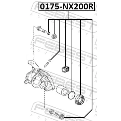 Opravná sada brzdového strmeňa 0175-NX200R /FEBEST/ - obr. 1