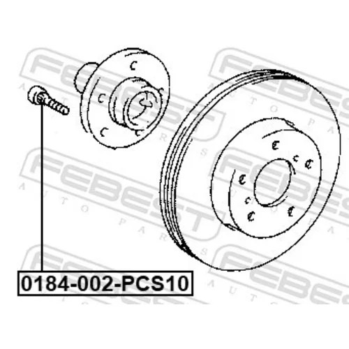 Čap kolesa 0184-002-PCS10 /FEBEST/ - obr. 1