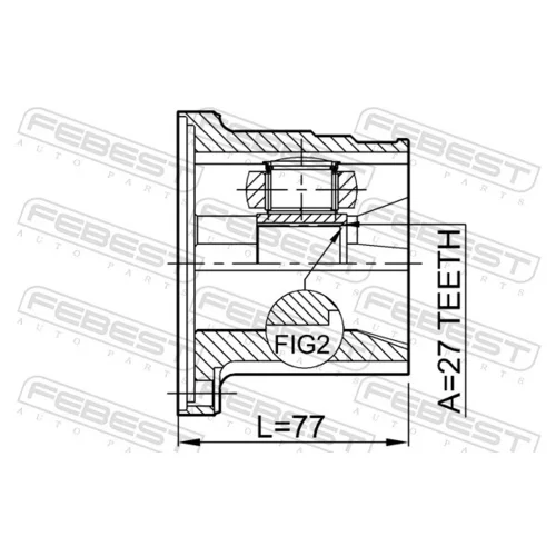 Sada kĺbov hnacieho hriadeľa 0211-FX35LH /FEBEST/ - obr. 1