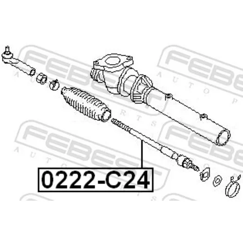Axiálny čap tiahla riadenia 0222-C24 /FEBEST/ - obr. 1