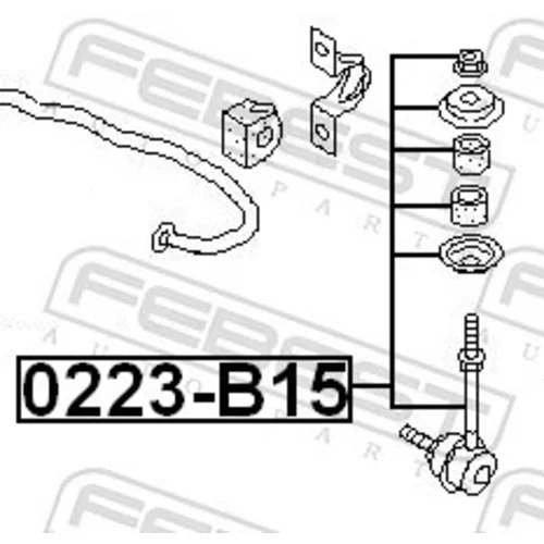 Tyč/Vzpera stabilizátora 0223-B15 /FEBEST/ - obr. 1