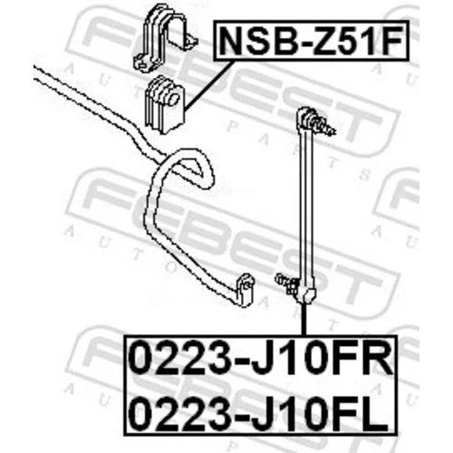 Tyč/Vzpera stabilizátora 0223-J10FR /FEBEST/ - obr. 1