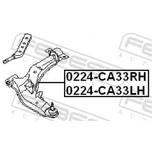 Rameno zavesenia kolies 0224-CA33RH /FEBEST/ - obr. 1
