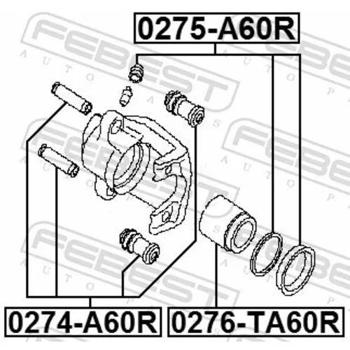 Opravná sada brzdového strmeňa 0275-A60R /FEBEST/ - obr. 1