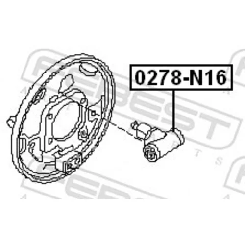 Brzdový valček kolesa 0278-N16 /FEBEST/ - obr. 1