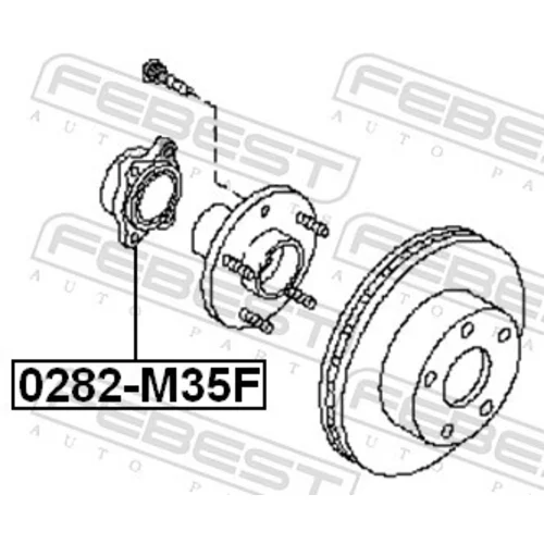 Náboj kolesa 0282-M35F /FEBEST/ - obr. 1
