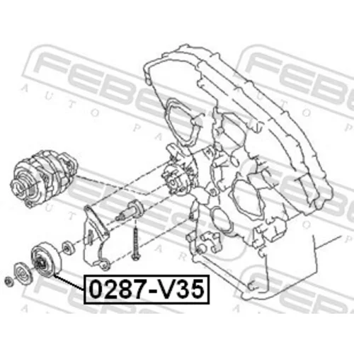 Napínacia kladka rebrovaného klinového remeňa 0287-V35 /FEBEST/ - obr. 1